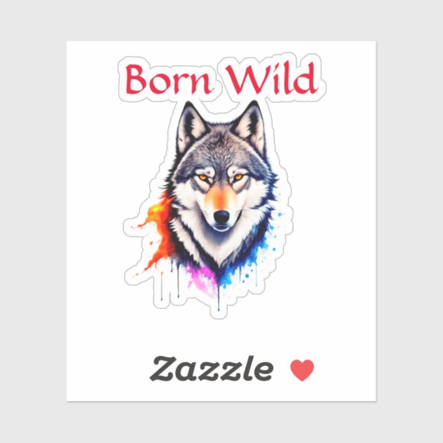 Sticker Born Wild (Feuille)