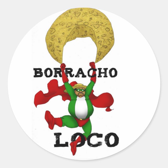 Sticker Borracho Loco (Devant)