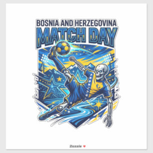 Sticker Bosnie-Herzégovine Match Day Skeleton Striker