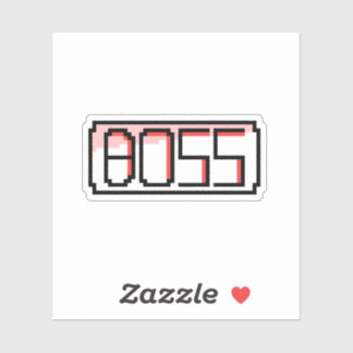 Sticker "BOSS" Retro font