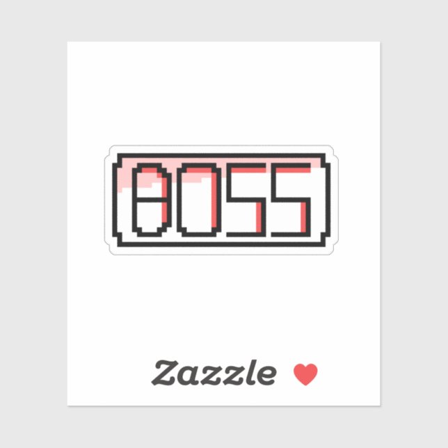 Sticker "BOSS" Retro font (Feuille)