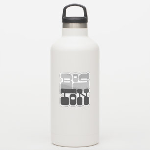 Sticker Boston Massachusetts Lettre Bulle Grise