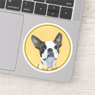 Sticker Boston Terrier Peinture - Cute Original Chien Art
