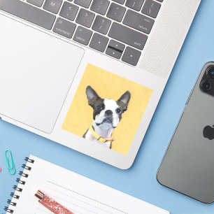 Sticker Boston Terrier Peinture - Cute Original Chien Art