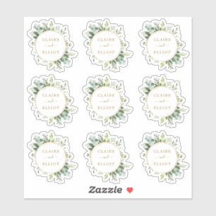 Sticker Botanique Gold Mariage de verdure clair