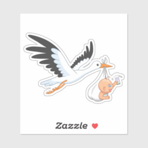 Sticker Bouche portant un bébé prenant le premier autocoll