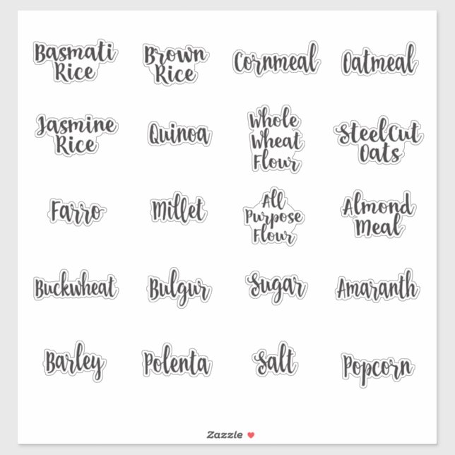 Sticker Bouchon de rangement pour tout le grain (Feuille)