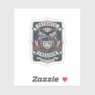Sticker Bouclier de bataille patriotique 1776 Sym