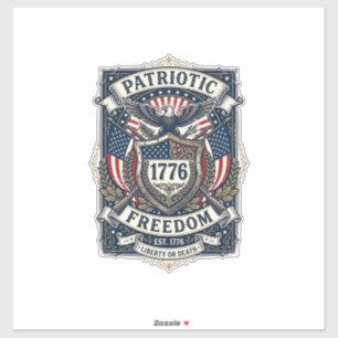 Sticker Bouclier de bataille patriotique 1776 Sym