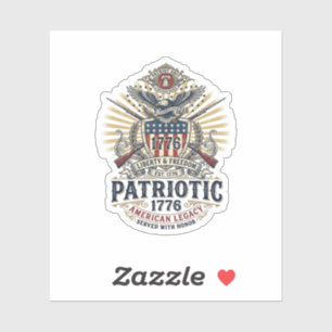 Sticker Bouclier de bataille patriotique 1776 Sym