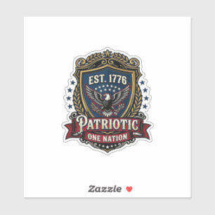 Sticker Bouclier de bataille patriotique 1776 Sym inspiré