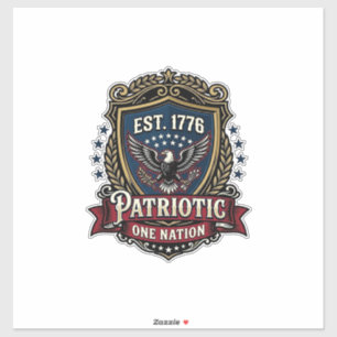 Sticker Bouclier de bataille patriotique 1776 Sym inspiré