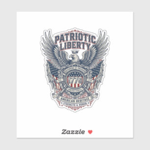 Sticker Bouclier de bataille patriotique Symbole inspiré d