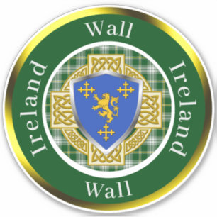 Sticker Bouclier irlandais mural/Croix celtique personnali