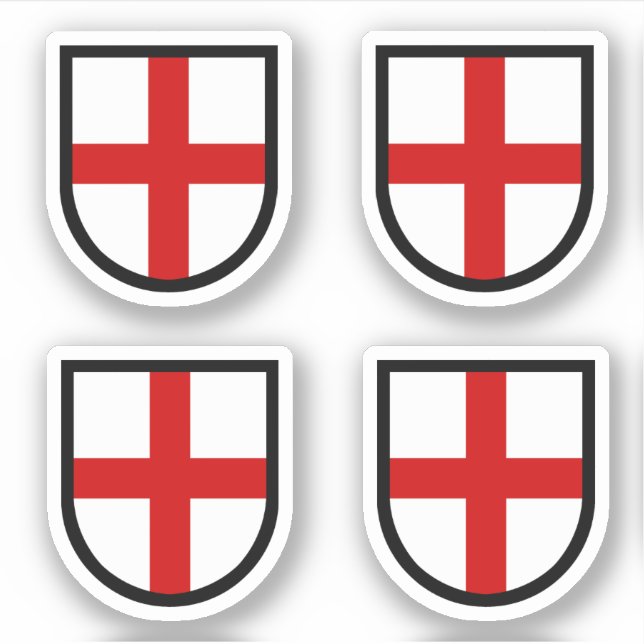 Sticker Bouclier Saint-Georges - Contour 4-Haut (Devant)