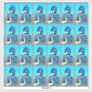 Sticker bouddha bleu