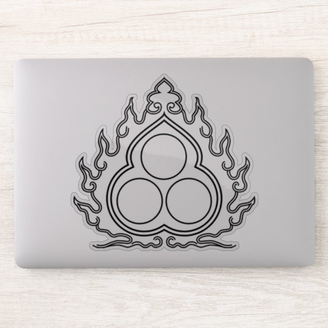 Sticker Bouddhisme Les Trois Joyaux (Ordinateur)