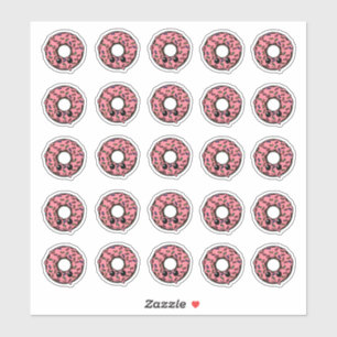 Sticker Bouillie de chocolat avec glaçage rose et arroses