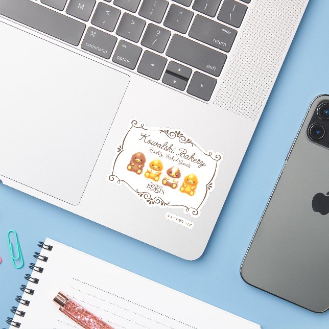 Sticker Boulangerie Kowalski - Bichons pour bébés (Ordinateur portable avec iPhone)