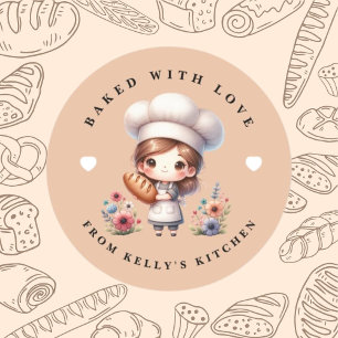 Sticker Boulangerie Petite Entreprise Cuite Avec A