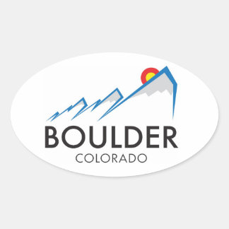 Sticker Boulder Colorado - Oval