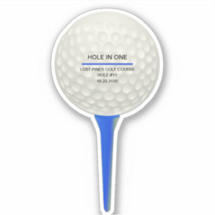 Sticker Boule de golf personnalisée sur Blue Tee