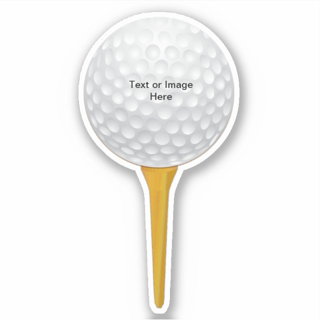 Sticker Boule de golf personnalisée sur le chevalet de thé (Devant)