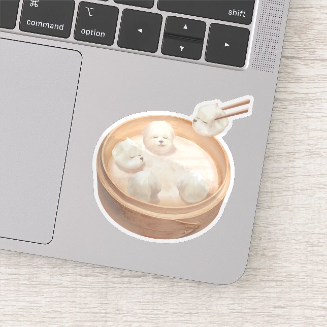 Sticker Boulettes Bichon : Xiao Long Bao Dim Sum Art migno (Détail)
