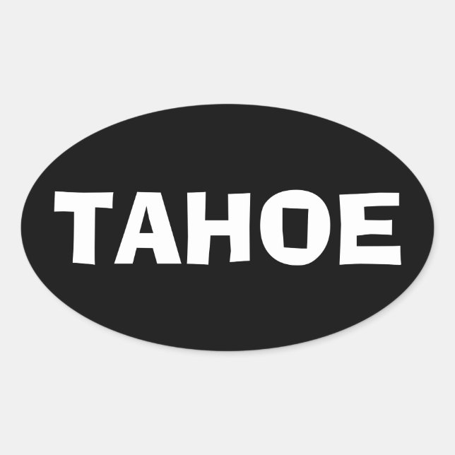 STICKER BOULEUR OVAL DU LAC TAHOE (Devant)
