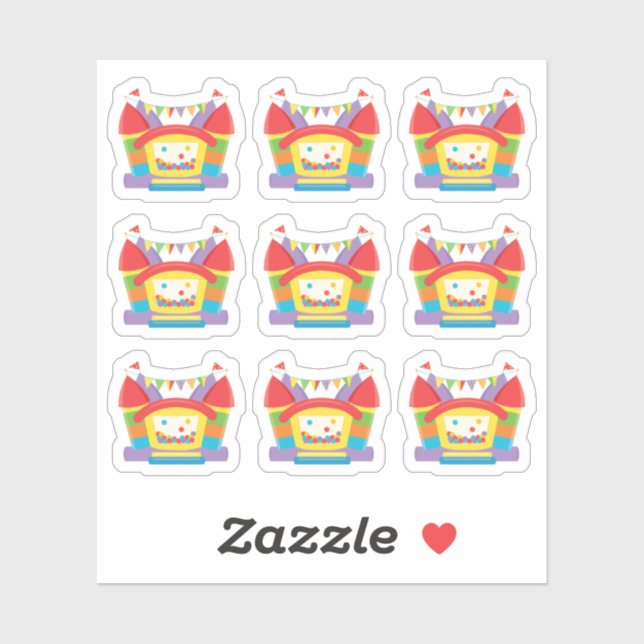 Sticker Bounce House Anniversaire (Feuille)