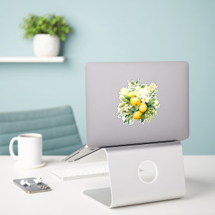 Sticker Bouquet de citron aux fleurs blanches