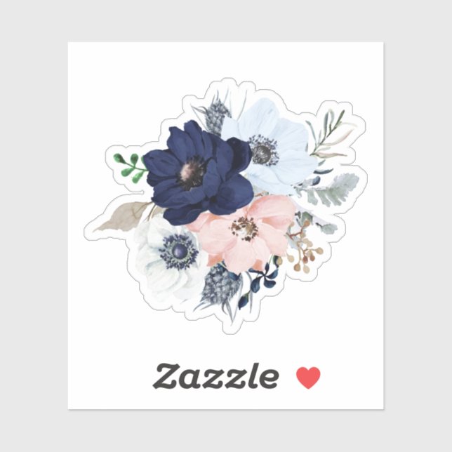 Sticker Bouquet de fleurs balnéaires (Feuille)