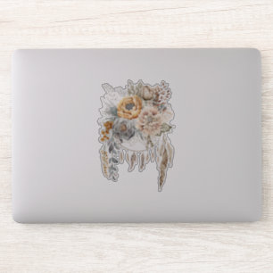 Sticker Bouquet de fleurs Boho et Dreamcatcher