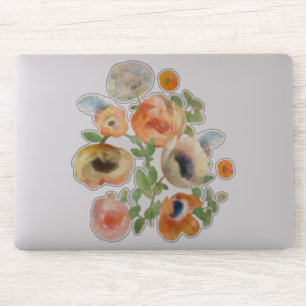 Sticker Bouquet de fleurs de printemps orange