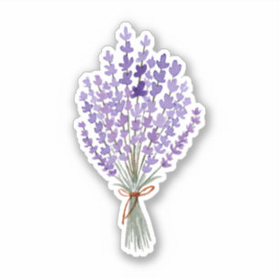 Sticker Bouquet de lavande aquarelle