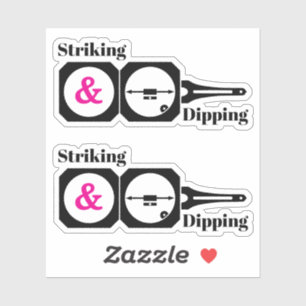 Sticker Boussole de géologue pour le pendage et la directi