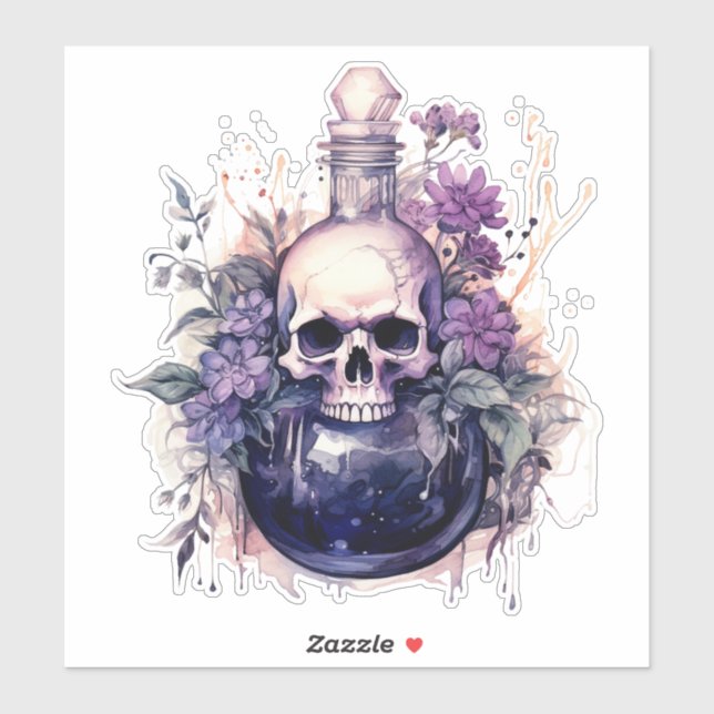 Sticker BOUTEILLE DE POTION [1 violet] (Feuille)