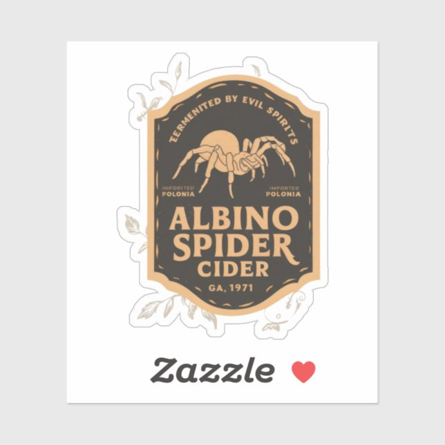 Sticker Bouteille de potion de l'Albino Araignée d'Hallowe (Feuille)