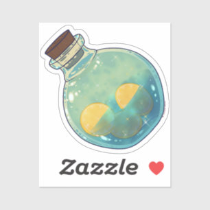 Sticker Bouteille de potion - Mousse de citron