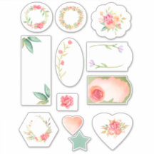 Bouteille florale d'aquarelle féminine