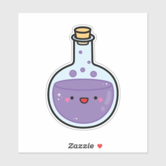 Sticker Bouteille pourpre pour Halloween