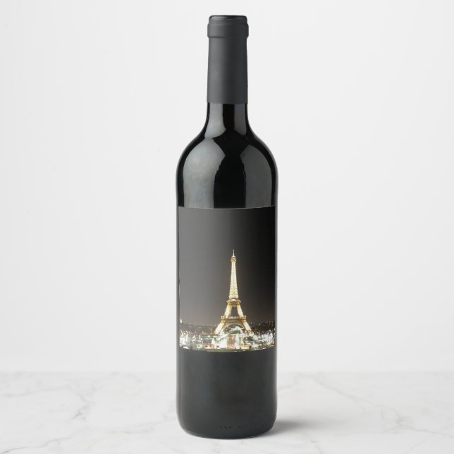 Sticker Bouteille Vin Paris (Devant)