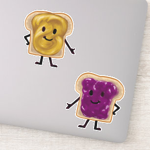 Sticker Bouteilles de beurre d'arachide et de gelée