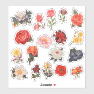Sticker Boutique à fleurs d'aquarelle