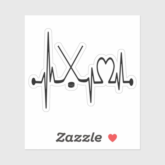 Sticker Bouton de hockey (Feuille)
