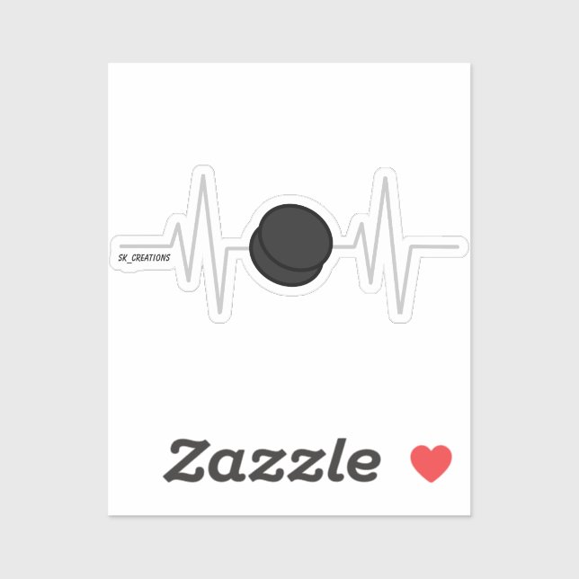 Sticker Bouton de hockey (Feuille)