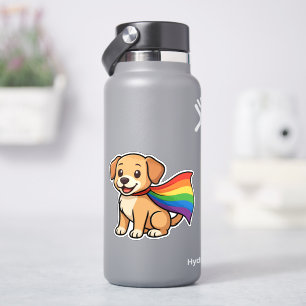 Sticker Bouton de manchette Arc-en-ciel – Création LGBTQ++