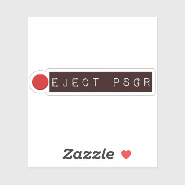 Sticker Bouton Éjecter un véhicule espion passager (Feuille)