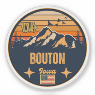 Sticker Bouton, Iowa, États-Unis