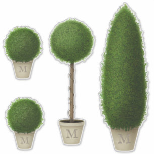 Sticker Boxwood Topiary Collection Monogramme ou orthograp